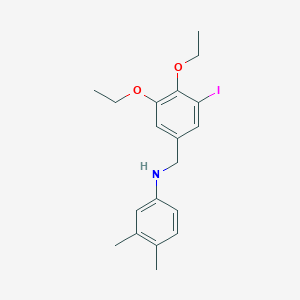 molecular formula C19H24INO2 B425822 N-(3,4-diethoxy-5-iodobenzyl)-3,4-dimethylaniline 