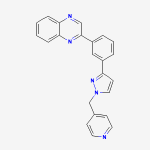 molecular formula C23H17N5 B4258223 2-{3-[1-(4-pyridinylmethyl)-1H-pyrazol-3-yl]phenyl}quinoxaline 