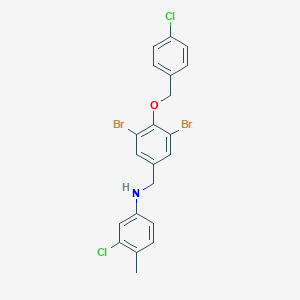 3-chloro-N-{3,5-dibromo-4-[(4-chlorobenzyl)oxy]benzyl}-4-methylaniline