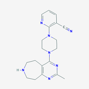 molecular formula C19H23N7 B4258245 2-[4-(2-methyl-6,7,8,9-tetrahydro-5H-pyrimido[4,5-d]azepin-4-yl)piperazin-1-yl]nicotinonitrile 