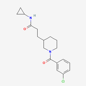 3-[1-(3-chlorobenzoyl)-3-piperidinyl]-N-cyclopropylpropanamide