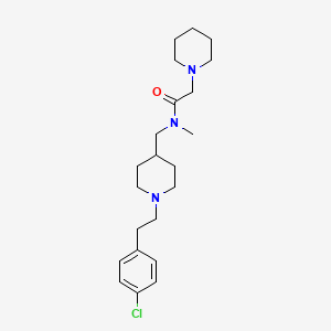 molecular formula C22H34ClN3O B4258259 N-({1-[2-(4-chlorophenyl)ethyl]-4-piperidinyl}methyl)-N-methyl-2-(1-piperidinyl)acetamide 