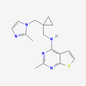 2-methyl-N-({1-[(2-methyl-1H-imidazol-1-yl)methyl]cyclopropyl}methyl)thieno[2,3-d]pyrimidin-4-amine