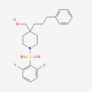 [1-[(2,6-difluorophenyl)sulfonyl]-4-(3-phenylpropyl)-4-piperidinyl]methanol
