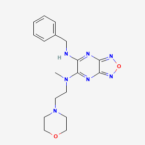 molecular formula C18H23N7O2 B4258305 N'-benzyl-N-methyl-N-[2-(4-morpholinyl)ethyl][1,2,5]oxadiazolo[3,4-b]pyrazine-5,6-diamine 
