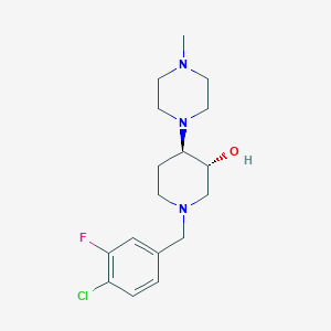 molecular formula C17H25ClFN3O B4258332 (3R*,4R*)-1-(4-chloro-3-fluorobenzyl)-4-(4-methyl-1-piperazinyl)-3-piperidinol 
