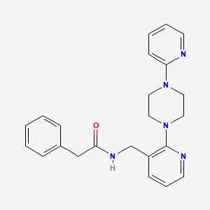 2-phenyl-N-({2-[4-(2-pyridinyl)-1-piperazinyl]-3-pyridinyl}methyl)acetamide
