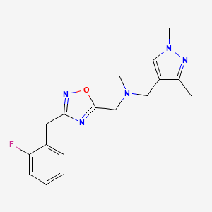 1-(1,3-dimethyl-1H-pyrazol-4-yl)-N-{[3-(2-fluorobenzyl)-1,2,4-oxadiazol-5-yl]methyl}-N-methylmethanamine