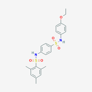 molecular formula C23H26N2O5S2 B425839 N-{4-[(4-ethoxyanilino)sulfonyl]phenyl}-2,4,6-trimethylbenzenesulfonamide 