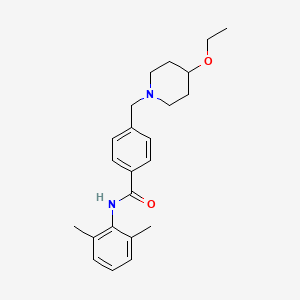 molecular formula C23H30N2O2 B4258394 N-(2,6-dimethylphenyl)-4-[(4-ethoxypiperidin-1-yl)methyl]benzamide 