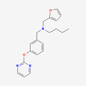 molecular formula C20H23N3O2 B4258401 N-(2-furylmethyl)-N-[3-(pyrimidin-2-yloxy)benzyl]butan-1-amine 