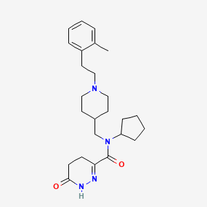 molecular formula C25H36N4O2 B4258406 N-cyclopentyl-N-({1-[2-(2-methylphenyl)ethyl]-4-piperidinyl}methyl)-6-oxo-1,4,5,6-tetrahydro-3-pyridazinecarboxamide 
