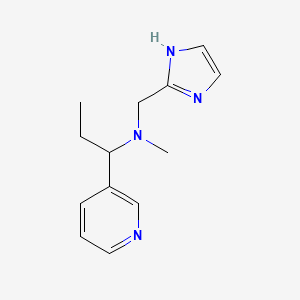 molecular formula C13H18N4 B4258418 (1H-imidazol-2-ylmethyl)methyl(1-pyridin-3-ylpropyl)amine 