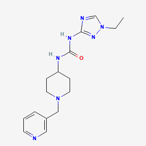 molecular formula C16H23N7O B4258424 N-(1-ethyl-1H-1,2,4-triazol-3-yl)-N'-[1-(pyridin-3-ylmethyl)piperidin-4-yl]urea 