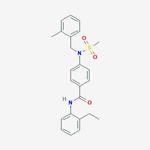 molecular formula C24H26N2O3S B425846 N-(2-ethylphenyl)-4-[(2-methylbenzyl)(methylsulfonyl)amino]benzamide 