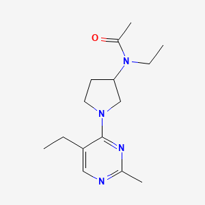 molecular formula C15H24N4O B4258463 N-ethyl-N-[1-(5-ethyl-2-methylpyrimidin-4-yl)pyrrolidin-3-yl]acetamide 