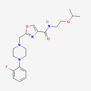 molecular formula C20H27FN4O3 B4258492 2-{[4-(2-fluorophenyl)-1-piperazinyl]methyl}-N-(2-isopropoxyethyl)-1,3-oxazole-4-carboxamide 