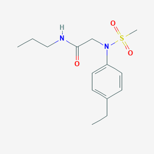 molecular formula C14H22N2O3S B425850 2-[4-ethyl(methylsulfonyl)anilino]-N-propylacetamide 