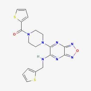 molecular formula C18H17N7O2S2 B4258516 6-[4-(2-thienylcarbonyl)-1-piperazinyl]-N-(2-thienylmethyl)[1,2,5]oxadiazolo[3,4-b]pyrazin-5-amine 