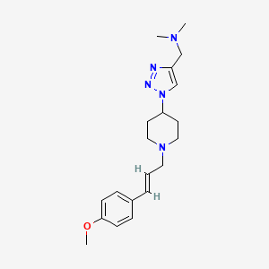 molecular formula C20H29N5O B4258527 1-(1-{1-[(2E)-3-(4-methoxyphenyl)prop-2-en-1-yl]piperidin-4-yl}-1H-1,2,3-triazol-4-yl)-N,N-dimethylmethanamine 