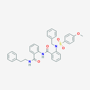 molecular formula C36H33N3O5S B425853 2-{benzyl[(4-methoxyphenyl)sulfonyl]amino}-N-{2-[(2-phenylethyl)carbamoyl]phenyl}benzamide 