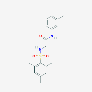 molecular formula C19H24N2O3S B425854 N-(3,4-dimethylphenyl)-2-[(mesitylsulfonyl)amino]acetamide 