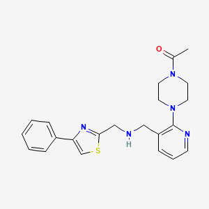 1-[2-(4-acetyl-1-piperazinyl)-3-pyridinyl]-N-[(4-phenyl-1,3-thiazol-2-yl)methyl]methanamine