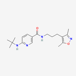 molecular formula C18H26N4O2 B4258548 6-(tert-butylamino)-N-[3-(3,5-dimethyl-4-isoxazolyl)propyl]nicotinamide 