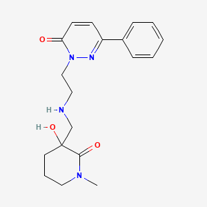 molecular formula C19H24N4O3 B4258571 2-(2-{[(3-hydroxy-1-methyl-2-oxo-3-piperidinyl)methyl]amino}ethyl)-6-phenyl-3(2H)-pyridazinone 