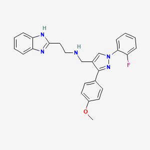 2-(1H-benzimidazol-2-yl)-N-{[1-(2-fluorophenyl)-3-(4-methoxyphenyl)-1H-pyrazol-4-yl]methyl}ethanamine