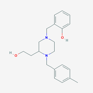 2-{[3-(2-hydroxyethyl)-4-(4-methylbenzyl)-1-piperazinyl]methyl}phenol