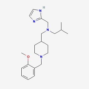 molecular formula C22H34N4O B4258603 (1H-imidazol-2-ylmethyl)isobutyl{[1-(2-methoxybenzyl)-4-piperidinyl]methyl}amine 