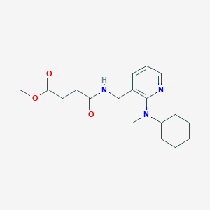 molecular formula C18H27N3O3 B4258621 methyl 4-[({2-[cyclohexyl(methyl)amino]-3-pyridinyl}methyl)amino]-4-oxobutanoate 