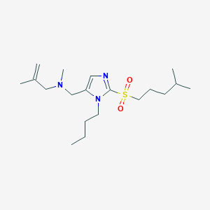 molecular formula C19H35N3O2S B4258640 ({1-butyl-2-[(4-methylpentyl)sulfonyl]-1H-imidazol-5-yl}methyl)methyl(2-methyl-2-propen-1-yl)amine 