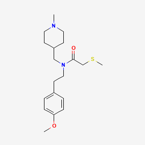 N-[2-(4-methoxyphenyl)ethyl]-N-[(1-methyl-4-piperidinyl)methyl]-2-(methylthio)acetamide