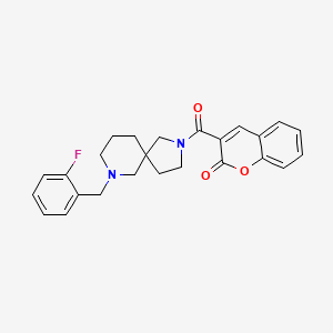 molecular formula C25H25FN2O3 B4258654 3-{[7-(2-fluorobenzyl)-2,7-diazaspiro[4.5]dec-2-yl]carbonyl}-2H-chromen-2-one 