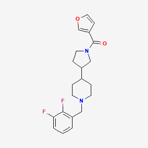 molecular formula C21H24F2N2O2 B4258661 1-(2,3-difluorobenzyl)-4-[1-(3-furoyl)-3-pyrrolidinyl]piperidine 