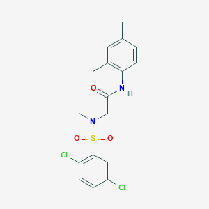 molecular formula C17H18Cl2N2O3S B425867 2-[[(2,5-dichlorophenyl)sulfonyl](methyl)amino]-N-(2,4-dimethylphenyl)acetamide 