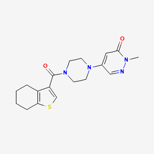 molecular formula C18H22N4O2S B4258700 2-methyl-5-[4-(4,5,6,7-tetrahydro-1-benzothien-3-ylcarbonyl)-1-piperazinyl]-3(2H)-pyridazinone 
