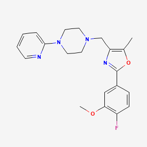 molecular formula C21H23FN4O2 B4258721 1-{[2-(4-fluoro-3-methoxyphenyl)-5-methyl-1,3-oxazol-4-yl]methyl}-4-(2-pyridinyl)piperazine 