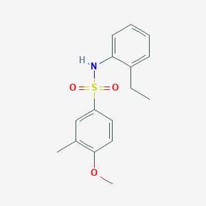 molecular formula C16H19NO3S B425874 N-(2-ethylphenyl)-4-methoxy-3-methylbenzenesulfonamide 