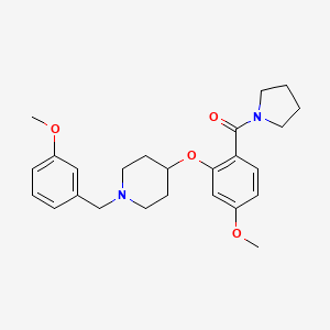 1-(3-methoxybenzyl)-4-[5-methoxy-2-(1-pyrrolidinylcarbonyl)phenoxy]piperidine