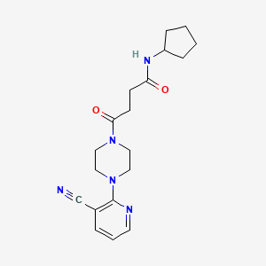 4-[4-(3-cyanopyridin-2-yl)piperazin-1-yl]-N-cyclopentyl-4-oxobutanamide