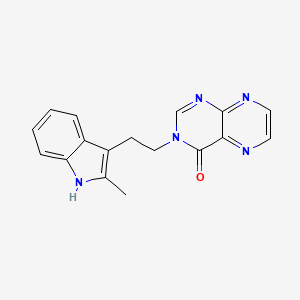 molecular formula C17H15N5O B4258756 3-[2-(2-methyl-1H-indol-3-yl)ethyl]pteridin-4(3H)-one 