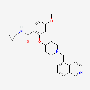molecular formula C26H29N3O3 B4258767 N-cyclopropyl-2-{[1-(5-isoquinolinylmethyl)-4-piperidinyl]oxy}-4-methoxybenzamide 