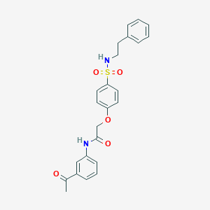 N-(3-acetylphenyl)-2-(4-{[(2-phenylethyl)amino]sulfonyl}phenoxy)acetamide