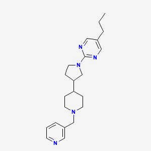 molecular formula C22H31N5 B4258780 5-propyl-2-{3-[1-(3-pyridinylmethyl)-4-piperidinyl]-1-pyrrolidinyl}pyrimidine 