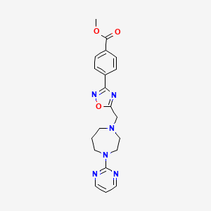 molecular formula C20H22N6O3 B4258794 methyl 4-(5-{[4-(2-pyrimidinyl)-1,4-diazepan-1-yl]methyl}-1,2,4-oxadiazol-3-yl)benzoate 