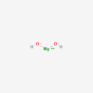 molecular formula Mg(OH)2<br>H2MgO2 B042588 Magnesium hydroxide CAS No. 1309-42-8