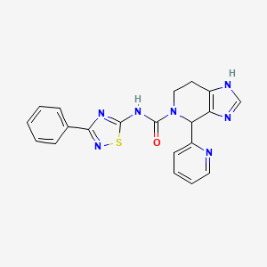 molecular formula C20H17N7OS B4258809 N-(3-phenyl-1,2,4-thiadiazol-5-yl)-4-pyridin-2-yl-3,4,6,7-tetrahydro-5H-imidazo[4,5-c]pyridine-5-carboxamide 